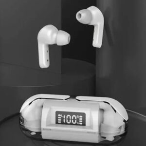 Crystal Wireless Earphones – Transparent Air 33 with ENC Noise Canceling & LED Display | UAE