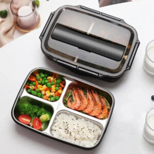 Stainless Steel Lunch Box – Leak-Proof Bento Box with Compartments | Eco-Friendly Food Container UAE