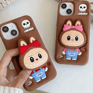 Labubu 3D Cartoon Silicone iPhone Case – Cute & Shockproof Cover UAE
